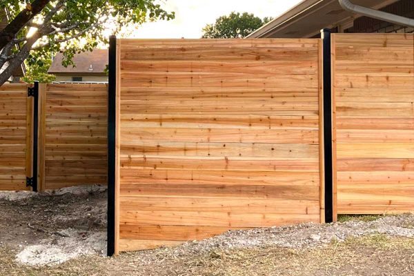 Horizontal Cedar Fencing